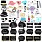 52PCS Wedding Photo Booth Props with Stick Bridal Shower Photo Booth Props Funny Photo Props, Wedding Party Supplies for Bride Groom, Bachelorette Wedding Party Decorations for Men Women Selfie Props